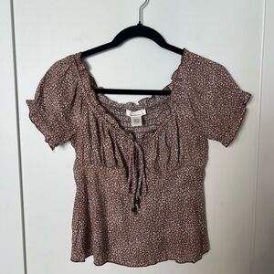URBAN Romantics Brown Floral Blouse